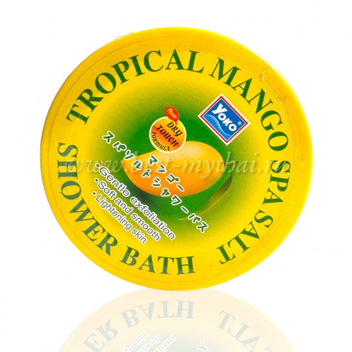Солевой спа-скраб "Тропический манго с маслом оливы" Yoko, 240 гр