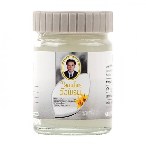 Белый бальзам от простудных заболеваний Wang Prom Herb смесь эфирных масел, 50 г.