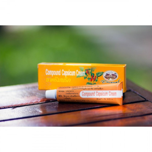 Обезболивающий лечебный крем от боли в суставах с перцем, Compound Capsicum Cream Abhai, 25 гр.