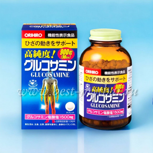 Глюкозамин и хондроитин для суставов Orihiro, 900 табл. на 90 дней.