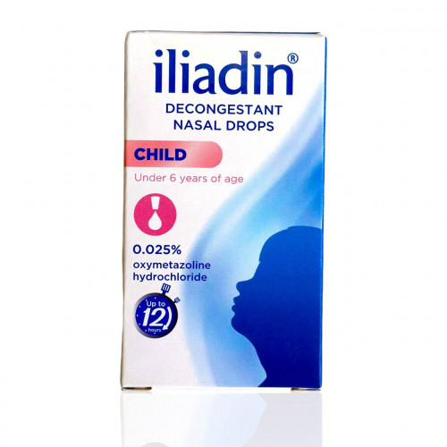Детские капли  от от насморка в возрасте до 6 лет Iliadin Nasal, 10 мл.