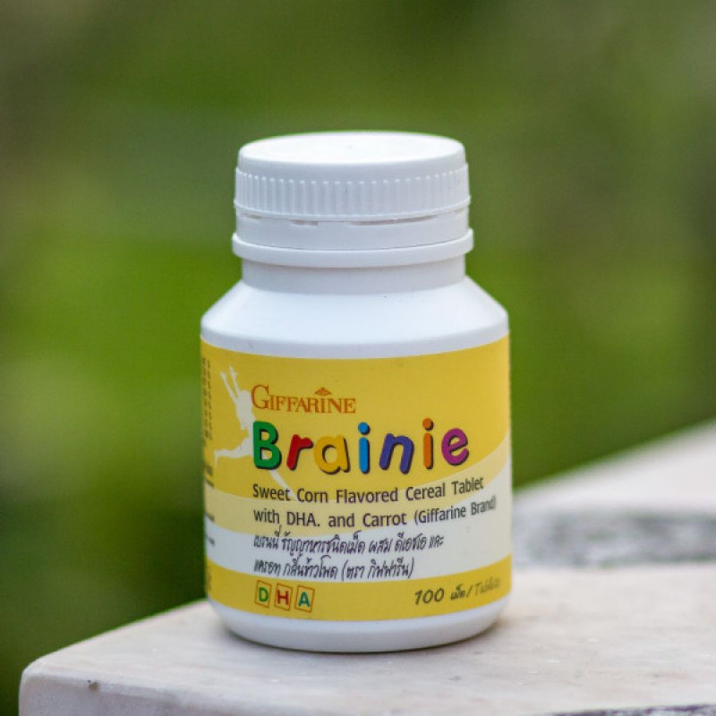 Детские жевательные витамины для мозга со вкусом сладкой кукурузы Giffarine Brainie 100 табл.